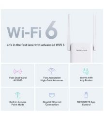 Mercusys Расширитель покрытия WiFi ME70X AX1800, 1хGE LAN