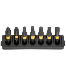 DeWALT bits FlexTorq 25 mm Ph2 Pz2 T20 T25 T30 set 7 pcs