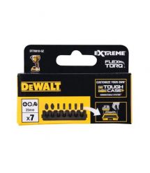 DeWALT bits FlexTorq 25 mm Ph2 Pz2 T20 T25 T30 set 7 pcs