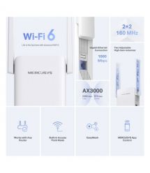 Mercusys Расширитель покрытия WiFi ME80X AX3000, 1хGE LAN
