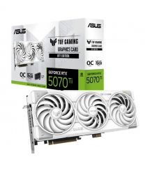 ASUS Видеокарта GeForce RTX 5070 TI 16GB GDDR7 OC TUF-RTX5070TI-O16G-BTF-WHITE белый