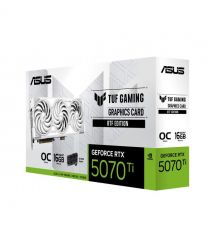 ASUS Видеокарта GeForce RTX 5070 TI 16GB GDDR7 OC TUF-RTX5070TI-O16G-BTF-WHITE белый