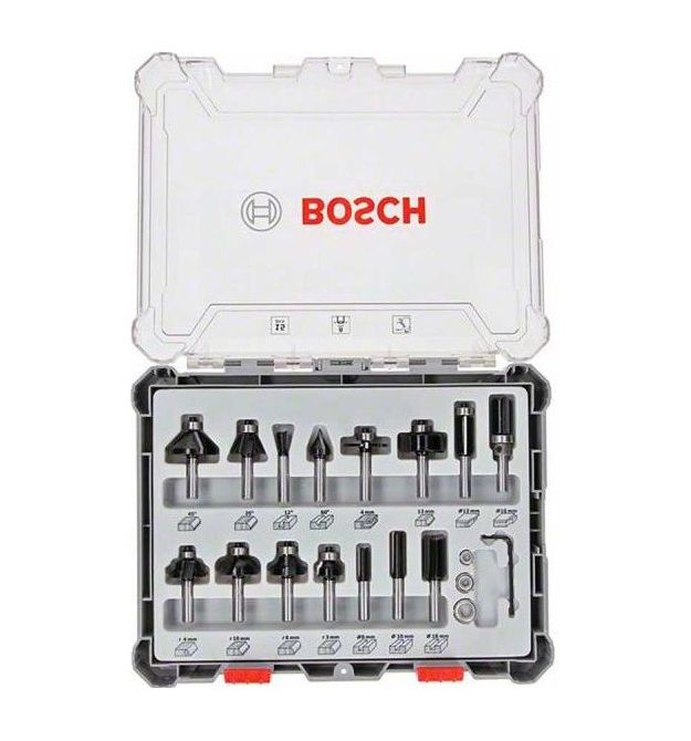 Bosch Набір комбінованих фрез Bosch Professional 8мм 15шт