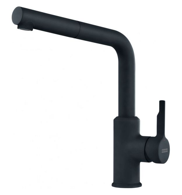 Franke Смеситель для кухни Urban Pull Out, дл.излива - 252мм, вытяжной, 1 рычаг, черный матовый