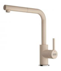 Franke Смеситель для кухни Lina L Pull Out, дл.излива - 218мм, поворотный, 1 рычаг, вытяжной, бежевый