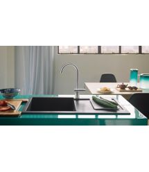 Franke Смеситель для кухни Atlas Neo J, дл.излива - 183мм, поворотный, 1+аэратор, нерж