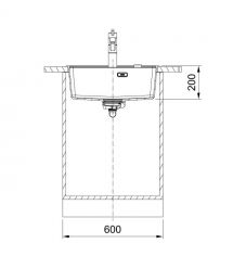 Franke Мойка кухонная Maris, фрагранит, прямоуг., без крыла, 560х510х200мм, чаша- 1, врезная, MRG 610-52 TL, серый сланец