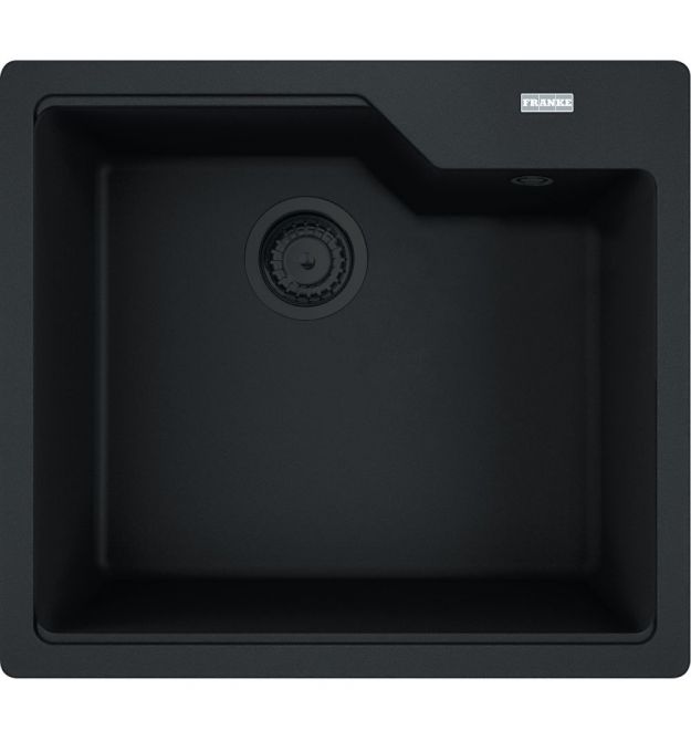 Franke Мойка кухонная Urban фрагранит, прямоуг., без крыла, 503х425х230мм, чаша- 1, врезная, UBG 610-56, черный матовый