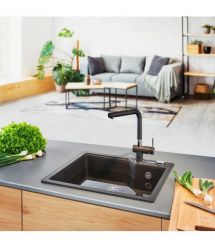 Franke Мойка кухонная Urban фрагранит, прямоуг., без крыла, 503х425х230мм, чаша- 1, врезная, UBG 610-56, черный матовый