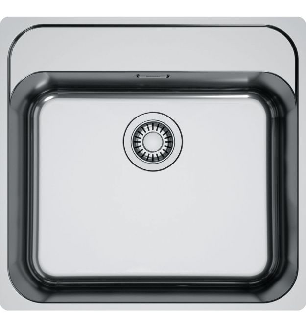 Franke Мойка кухонная Smart, нерж.сталь, прямоуг., бех крыла, 500х400мм, чаша- 1, монтаж вровень, SRX 210-50 TL, нерж полиров.
