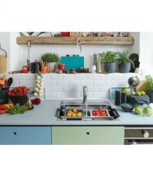 Franke Мойка кухонная Smart, нерж.сталь, прямоуг., бех крыла, 500х400мм, чаша- 1, монтаж вровень, SRX 210-50 TL, нерж полиров.