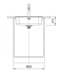 Franke Мойка кухонная Smart, нерж.сталь, прямоуг., бех крыла, 500х400мм, чаша- 1, монтаж вровень, SRX 210-50 TL, нерж полиров.