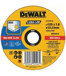 DeWALT cutting disc for metal INOX Long Life 125x1.6x22.23mm