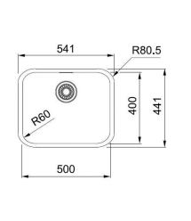 Franke Мойка кухонная Smart, нерж.сталь, прямоуг., бех крыла, 500х400мм, чаша- 1, м