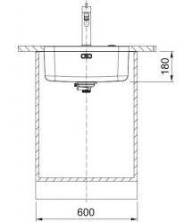 Franke Мойка кухонная Smart, нерж.сталь, прямоуг., бех крыла, 500х400мм, чаша- 1, м