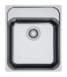 Franke Мойка кухонная Smart, нерж.сталь, прямоуг., бех крыла, 430х510мм, чаша- 1, монтаж вровень, SRX 210-40 TL, нерж полиров.