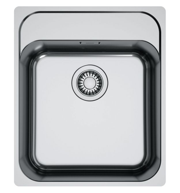 Franke Мойка кухонная Smart, нерж.сталь, прямоуг., бех крыла, 430х510мм, чаша- 1, монтаж вровень, SRX 210-40 TL, нерж полиров.