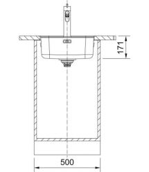 Franke Мойка кухонная Smart, нерж.сталь, прямоуг., бех крыла, 430х510мм, чаша- 1, монтаж вровень, SRX 210-40 TL, нерж полиров.