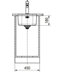 Franke Мойка кухонная Smart, нерж.сталь, прямоуг., бех крыла, 341х401мм, чаша- 1, м