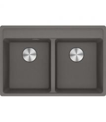 Franke Мойка кухонная Maris, фрагранит, прямоуг., без крыла, 760х510х200мм, чаша- 2, врезная, MRG 620 TL, серый камень