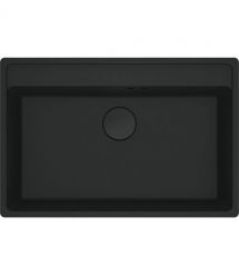 Franke Мойка кухонная Maris, фрагранит, прямоуг., без крыла, 760х510х200мм, чаша- 1, врезная, MRG 610-72 TL, черный матовый