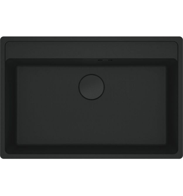 Franke Мойка кухонная Maris, фрагранит, прямоуг., без крыла, 760х510х200мм, чаша- 1, врезная, MRG 610-72 TL, черный матовый