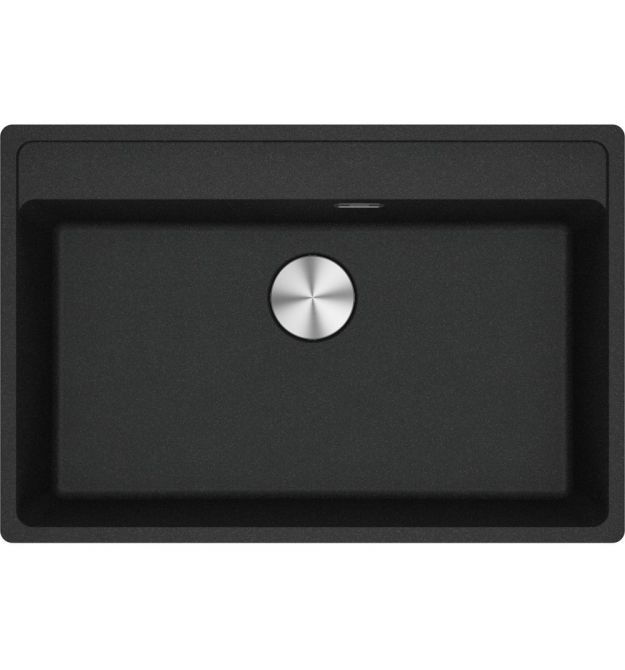 Franke Мойка кухонная Maris, фрагранит, прямоуг., без крыла, 760х510х200мм, чаша- 1, врезная, MRG 610-72 TL, оникс