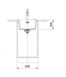 Franke Мойка кухонная Maris, фрагранит, прямоуг., без крыла, 553х433х200мм, чаша- 1