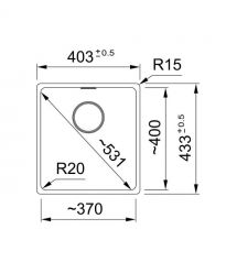 Franke Мойка кухонная Maris, фрагранит, прямоуг., без крыла, 553х433х200мм, чаша- 1