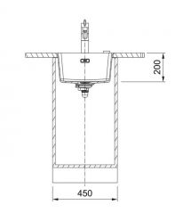 Franke Мойка кухонная Maris, фрагранит, прямоуг., без крыла, 403х433х200мм, чаша- 1