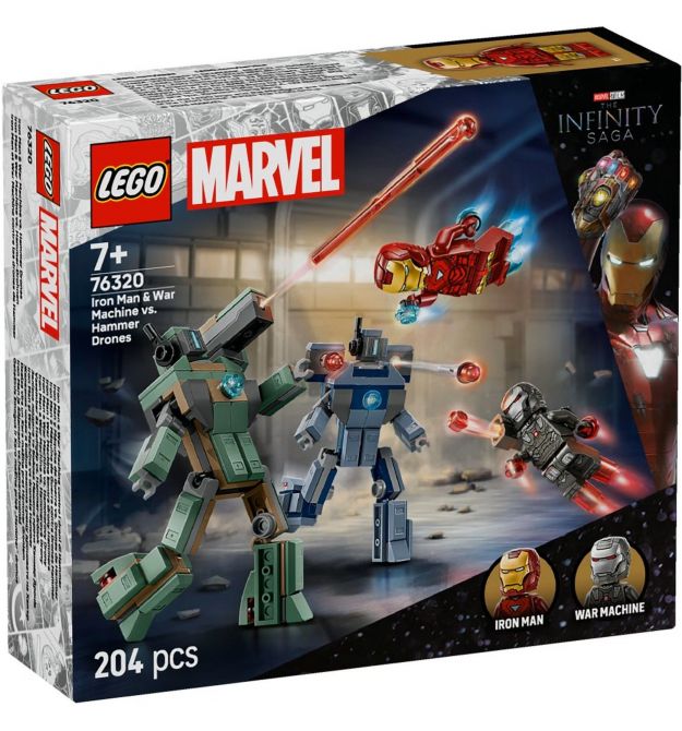 LEGO Конструктор Super Heroes Железный человек и Боевая Машина против Хаммер Дронов