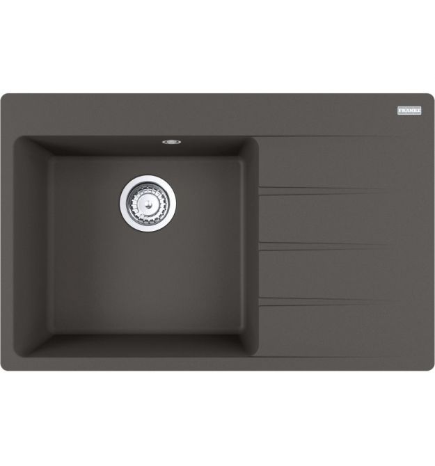 Franke Мойка кухонная Centro, фрагранит, прямоуг., с крылом, 780х500х200мм, чаша- 1, врезная, CNG 611-78 TL, серый сланец