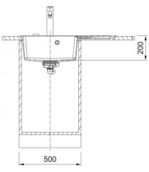 Franke Мойка кухонная Centro, фрагранит, прямоуг., с крылом, 780х500х200мм, чаша- 1, врезная, CNG 611-78 TL, серый сланец