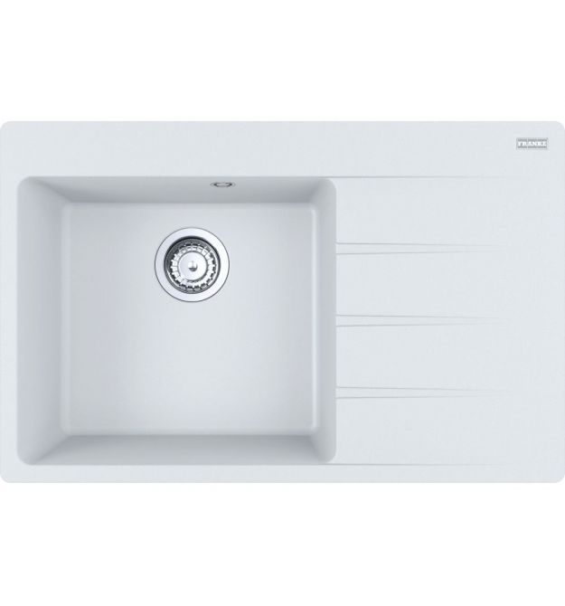 Franke Мойка кухонная Centro, фрагранит, прямоуг., с крылом справа, 780х500х200мм, чаша- 1, врезная, CNG 611-78 TL, белый