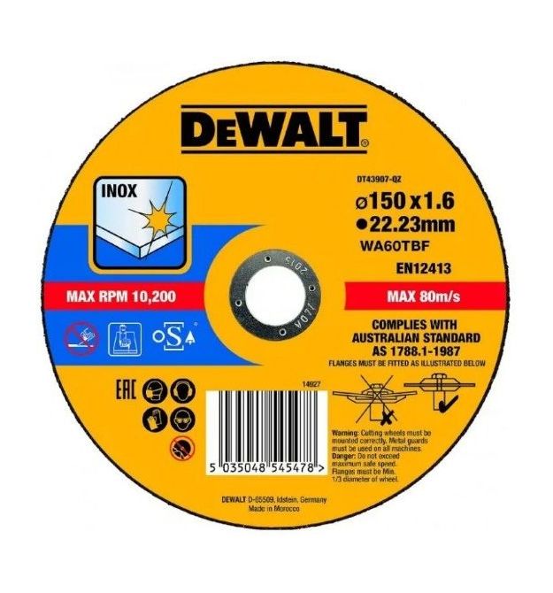 DeWALT cutting disc for metal EXTREME 150x1.6x22.23mm