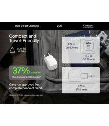 Belkin Зарядний пристрій мережевий Belkin 20Вт USB-C PD PPS, білий