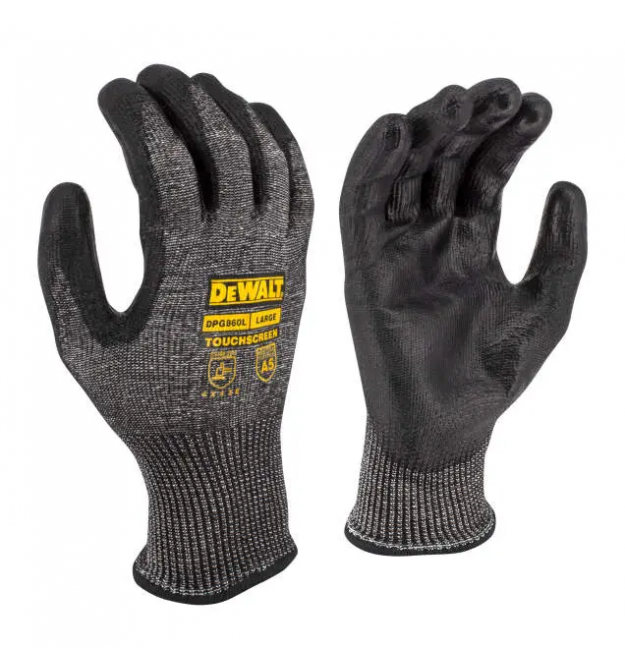 DeWALT Перчатки рабочие универсальные р.9 с высокой HPPE + стекловолокно полиуретан