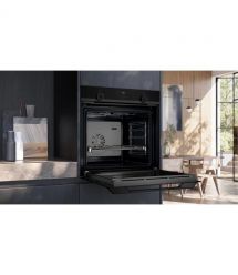 Siemens Духова шафа Siemens електрична, 76л, A, дисплей, конвекція, телескопічні направляючі, чорний