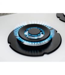 Electrolux Варильна поверхня Electrolux газова на склі, 60см, чавун, білий