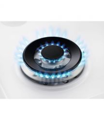 Electrolux Варильна поверхня Electrolux газова на склі, 60см, чавун, білий