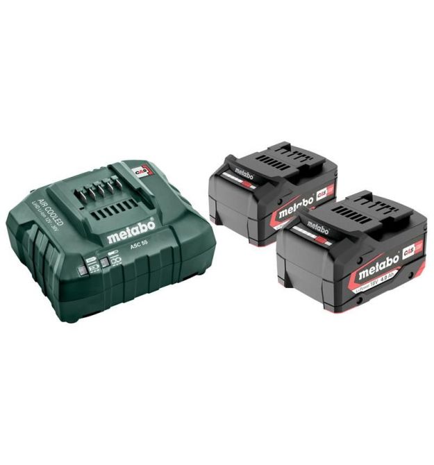 Metabo Набор аккумулятора и зарядного устройства 18В 2х4А·час, ЗП ASC55