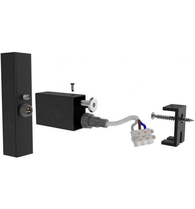 Mario Set of 25x50 cord connections for round riser, matte black