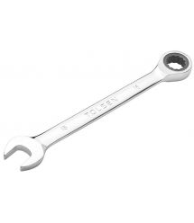 Tolsen combination wrench, ratchet mechanism, 221mm, 16mm, CrV