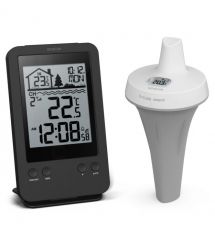 Sencor Метеостанция для басейна, внутр/наруж измерение, AAx2+AAx2, темп-ра, чёрный