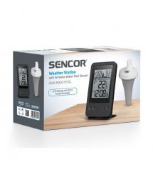 Sencor Метеостанция для басейна, внутр/наруж измерение, AAx2+AAx2, темп-ра, чёрный