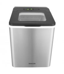 Sencor Льдогенератор бытовой SIM3400SS, 150 Вт, 12 кг/день, обьем 1.8л, пригот. за 7 мин, 2 размера льда, серый