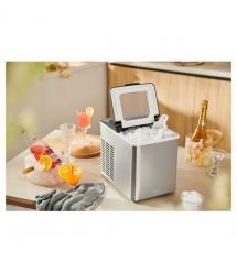 Sencor Льдогенератор бытовой SIM3400SS, 150 Вт, 12 кг/день, обьем 1.8л, пригот. за 7 мин, 2 размера льда, серый