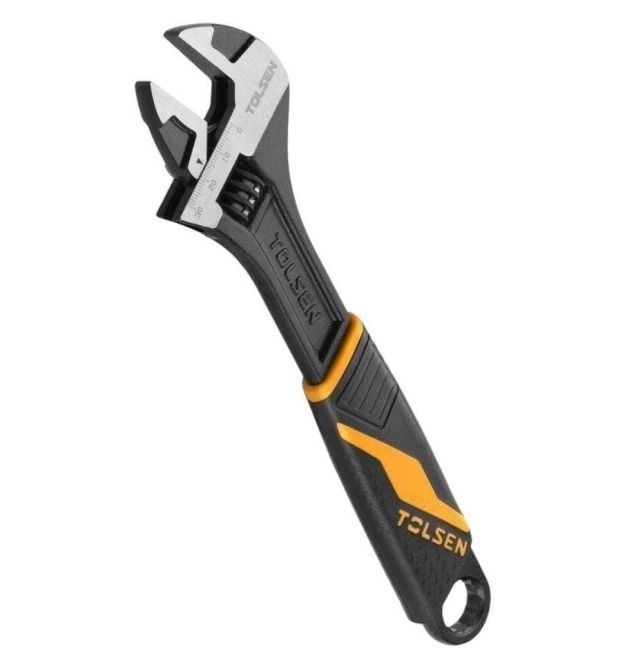 Tolsen Ключ разводной Профи, рабочий диапазон 0-30мм, 250мм, CrV