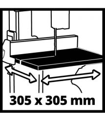 Einhell Пила ленточная TC-SB 200/1, 250 Вт, 1400 об/мин, 900 м/мин, стол 305x305 мм, вилет 200 мм, 15.8 кг
