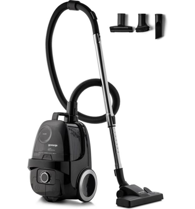 Gorenje Пылесос контейнерный, 800Вт, конт пыль -3.3л, HEPA, черный